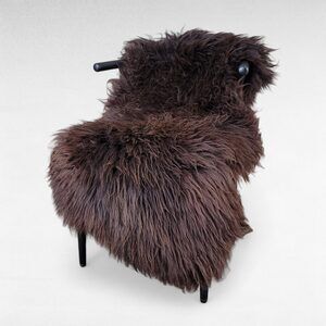 Large Lofty Brown Sheepskin 52" x 27"
